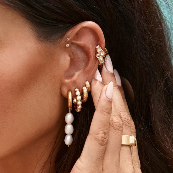 FAIRLEY Antique Gold Maxi Hoops