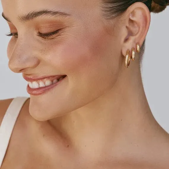 Fairley Antique Gold Midi Hoops
