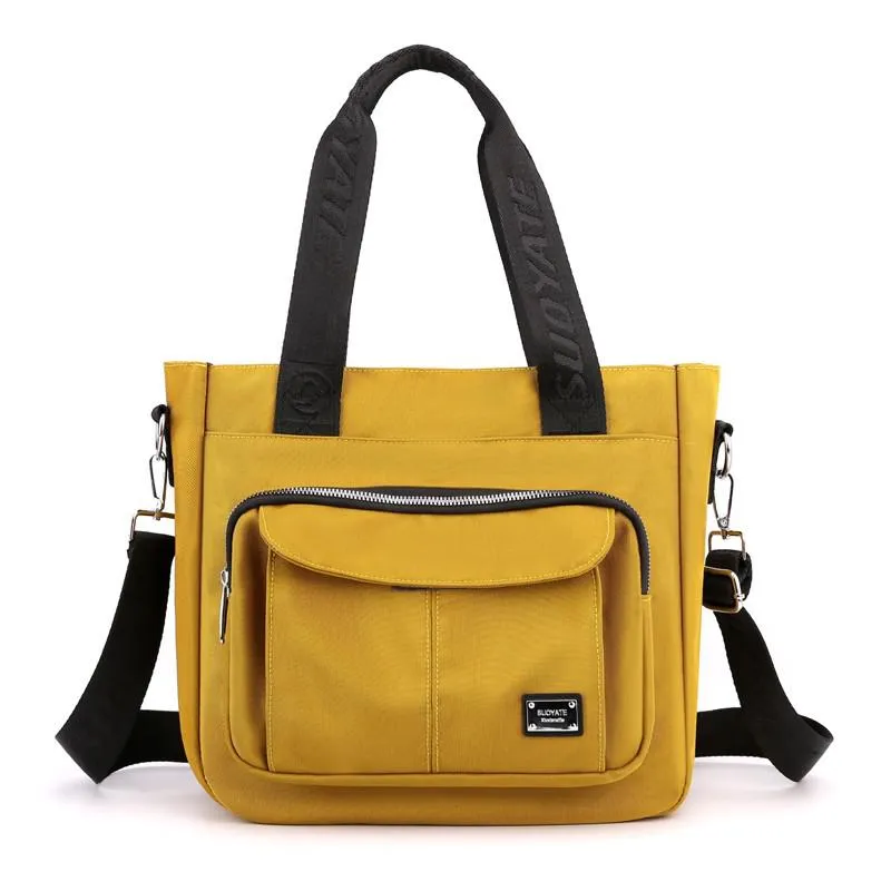 Fashion Women's Bag Nylon Waterproof Sports Bags Solid Color Large Capacity Shoulder Bags Anti-theft Handbags For Female 2021