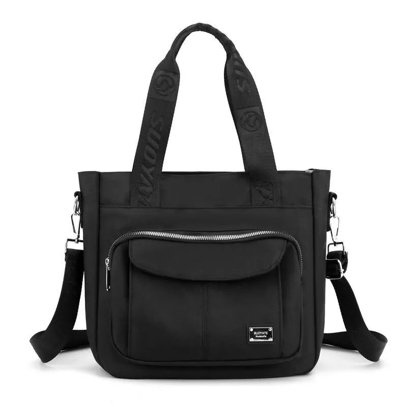Fashion Women's Bag Nylon Waterproof Sports Bags Solid Color Large Capacity Shoulder Bags Anti-theft Handbags For Female 2021