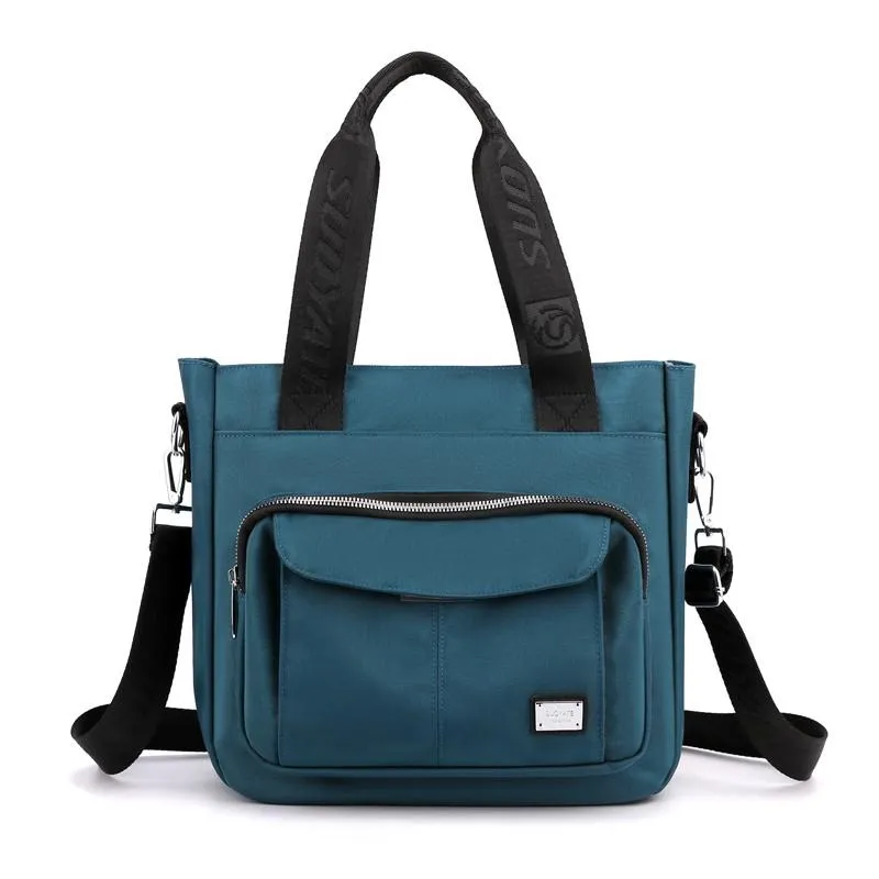 Fashion Women's Bag Nylon Waterproof Sports Bags Solid Color Large Capacity Shoulder Bags Anti-theft Handbags For Female 2021