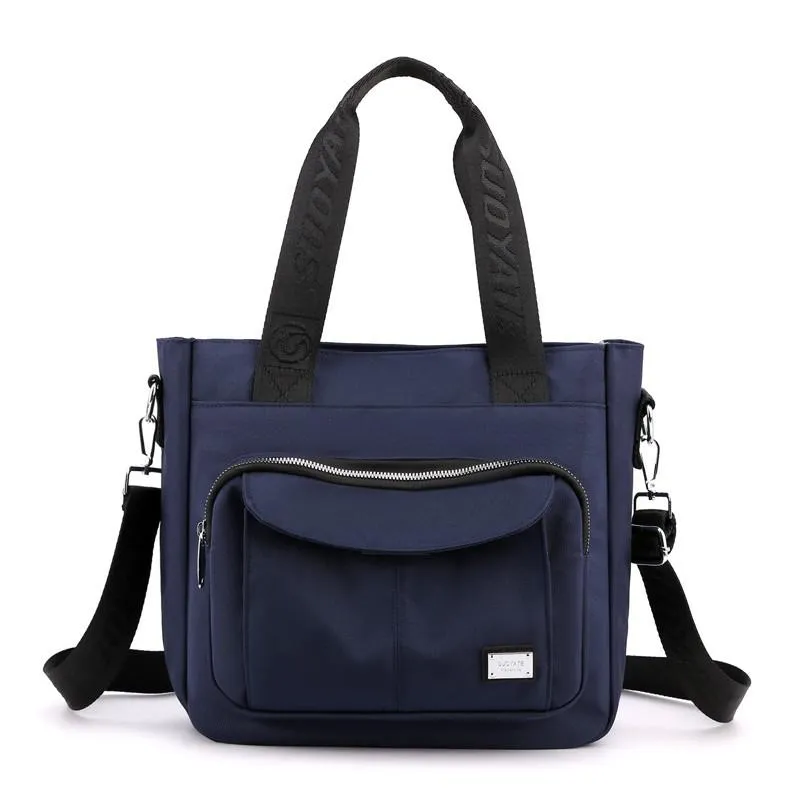 Fashion Women's Bag Nylon Waterproof Sports Bags Solid Color Large Capacity Shoulder Bags Anti-theft Handbags For Female 2021