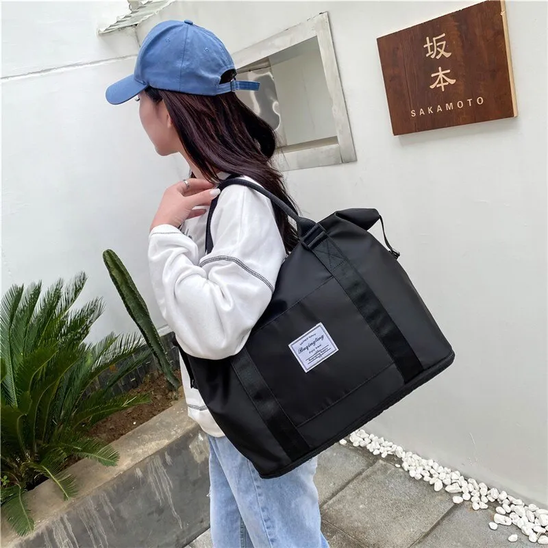 Fashion Women's Travel Bag Sports Fitness Bags Suitcases Duffle Bag Waterproof Weekend Handbag Large Capacity Shoulder Bag