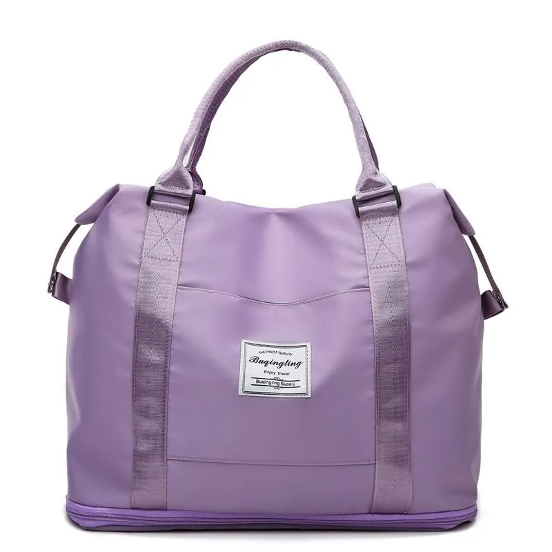 Fashion Women's Travel Bag Sports Fitness Bags Suitcases Duffle Bag Waterproof Weekend Handbag Large Capacity Shoulder Bag