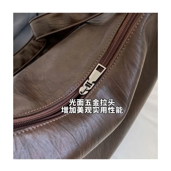Faux Leather Crossbody Bag / Bag Charm / Set