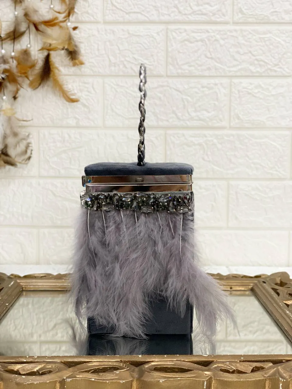 Feather Stone Bag