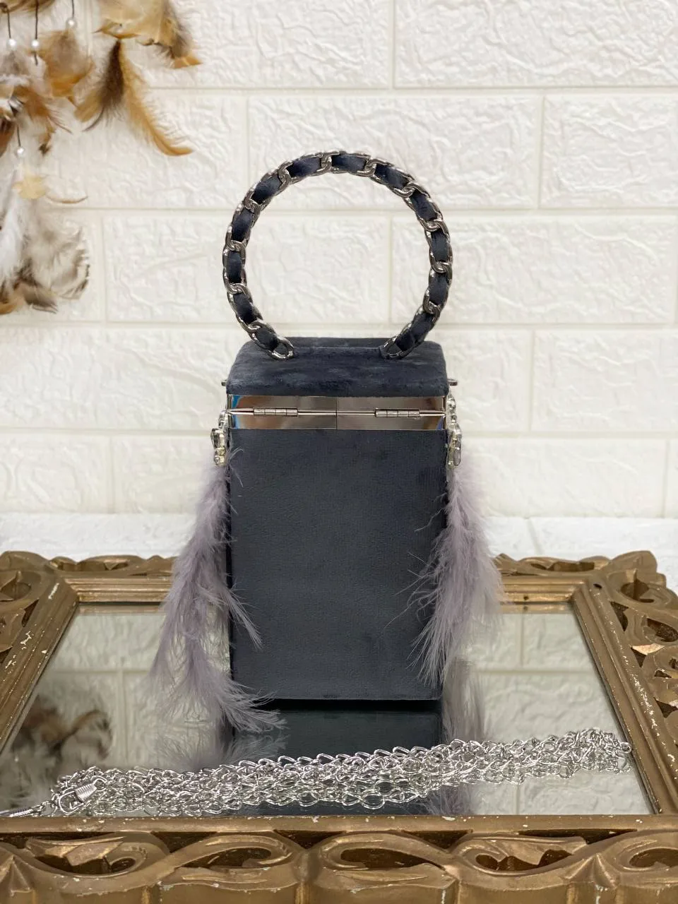 Feather Stone Bag