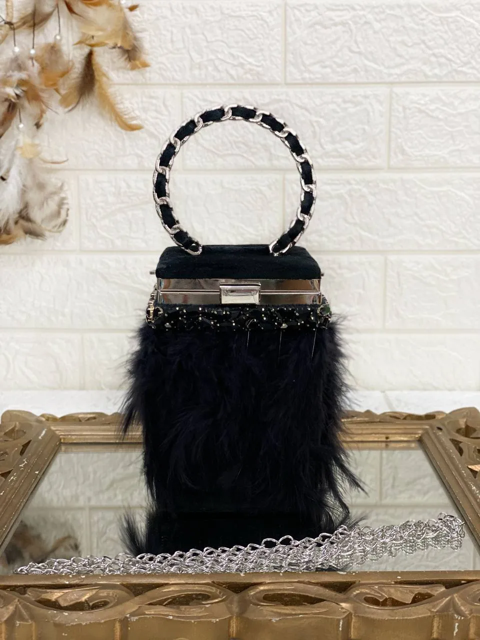 Feather Stone Bag