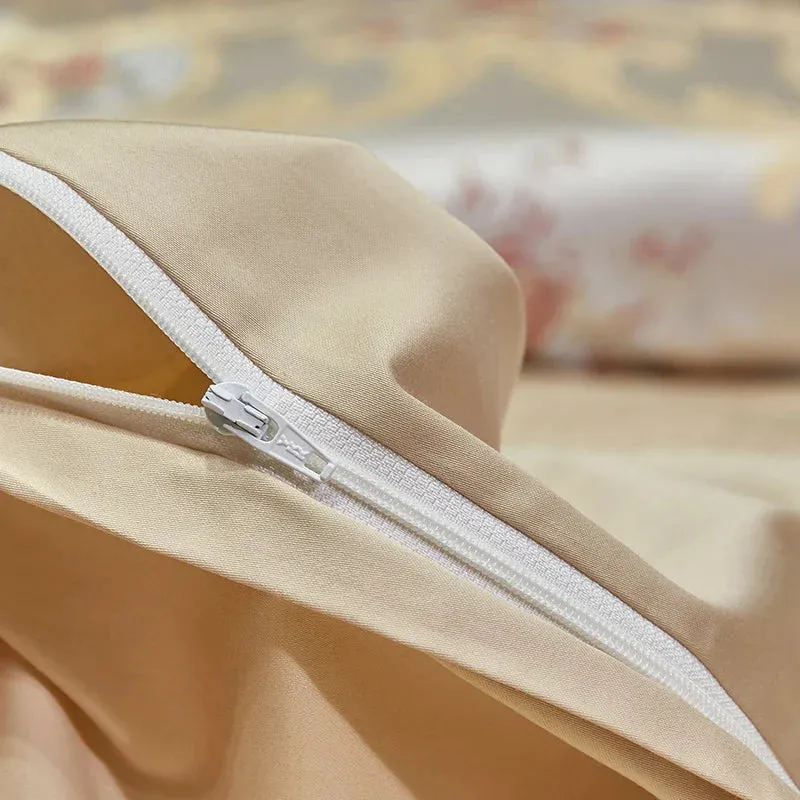 Flytonn-Satin Jacquard Egyptian Cotton Bedding Set, Silky Duvet Cover, Bed Sheet, Pillowcases, Luxury European Style, 4 Pcs, 6Pcs