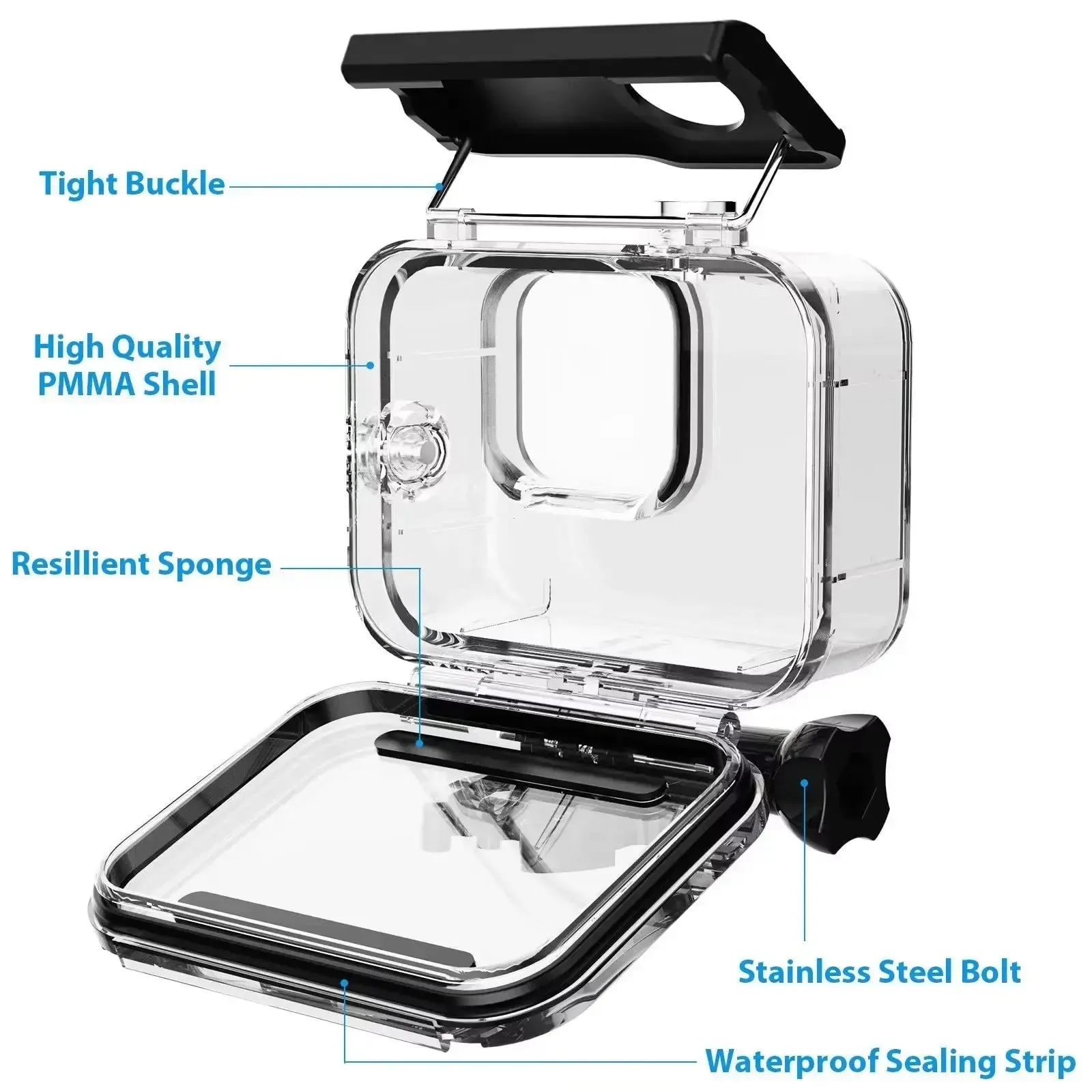 For GoPro Hero 11 10 9 Black Case Waterproof 60M Housing Diving Protective for Go Pro 9 10 GoPro9 Underwater Cover Accessories