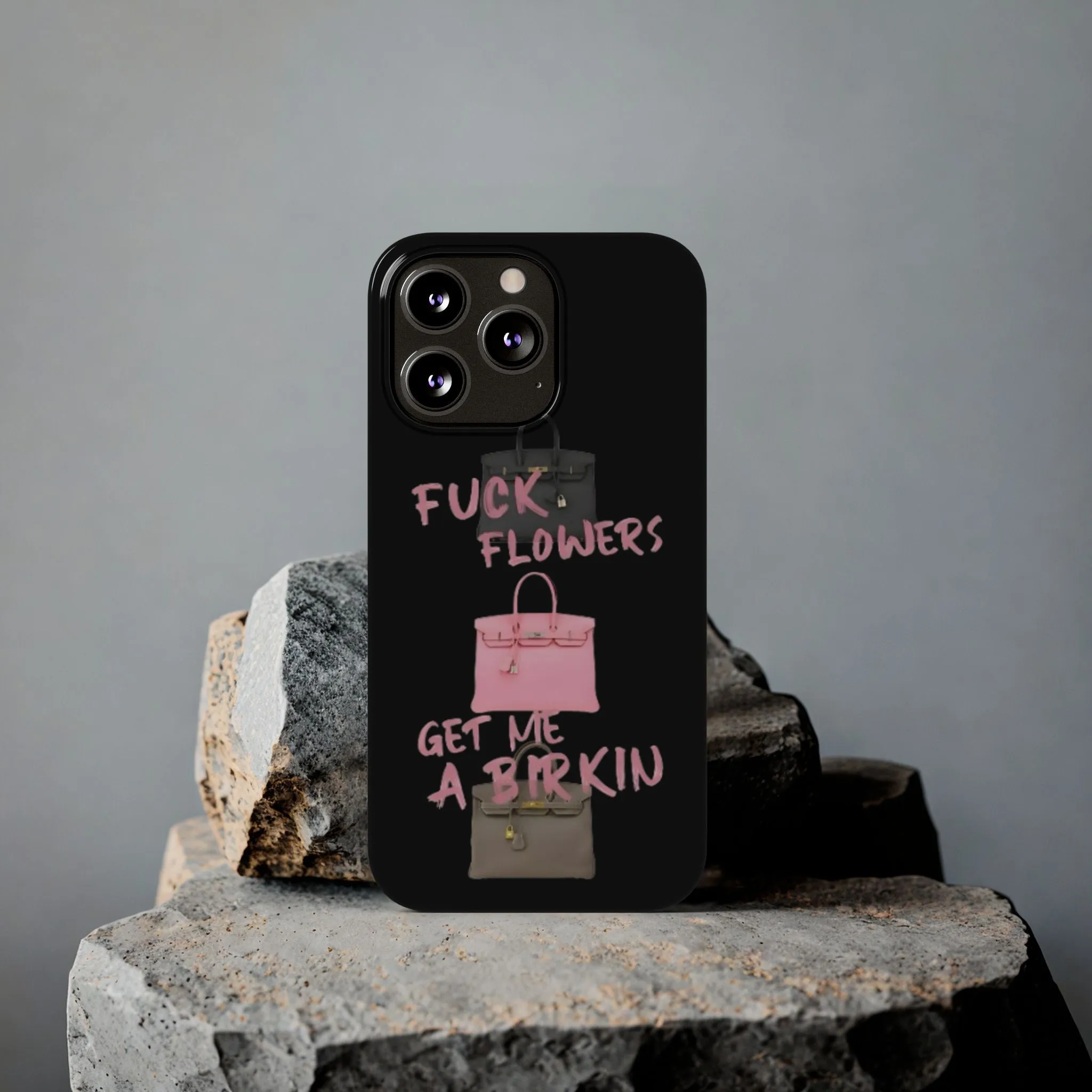 Forget Flowers - Designer Bag Love Phone Case in Black - Designer iPhone cases