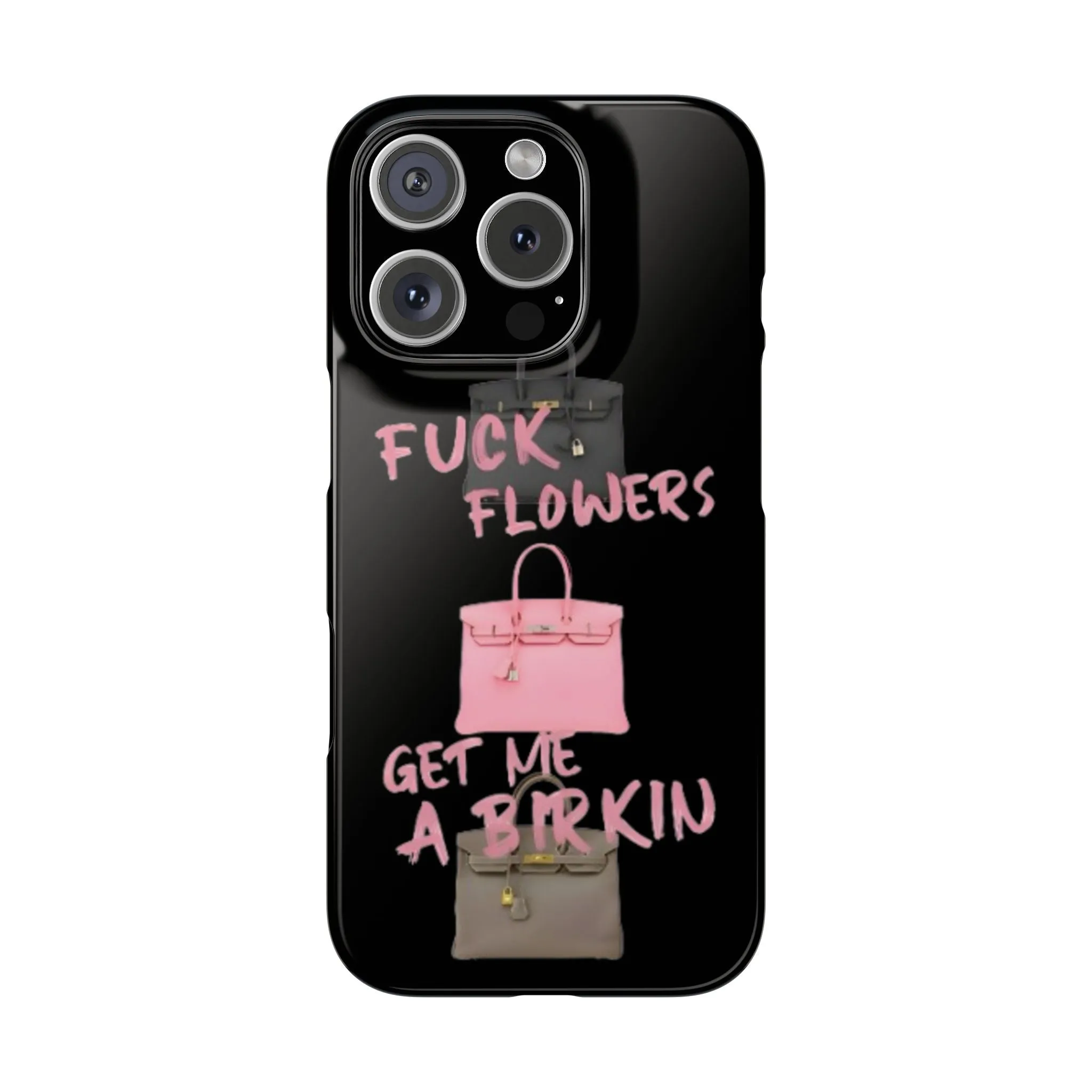 Forget Flowers - Designer Bag Love Phone Case in Black - Designer iPhone cases