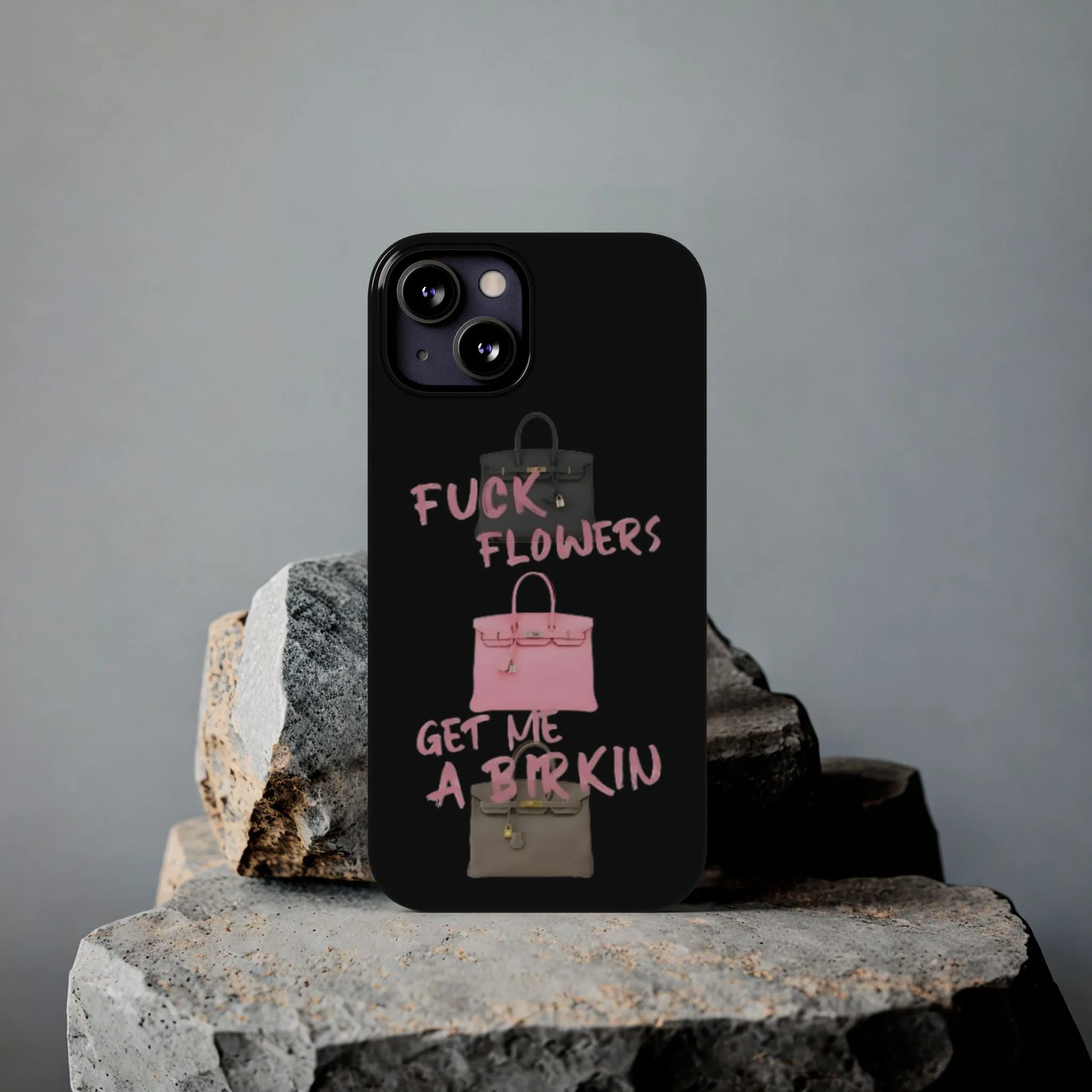 Forget Flowers - Designer Bag Love Phone Case in Black - Designer iPhone cases