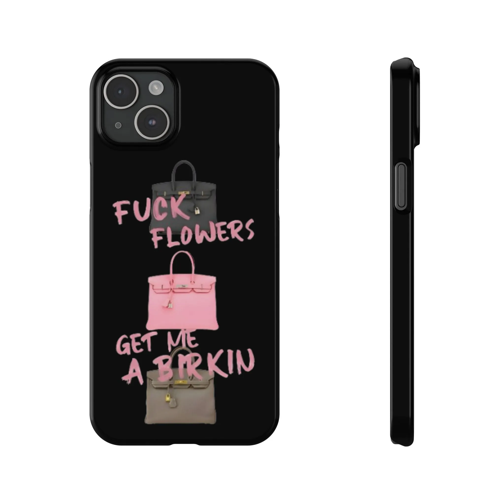 Forget Flowers - Designer Bag Love Phone Case in Black - Designer iPhone cases