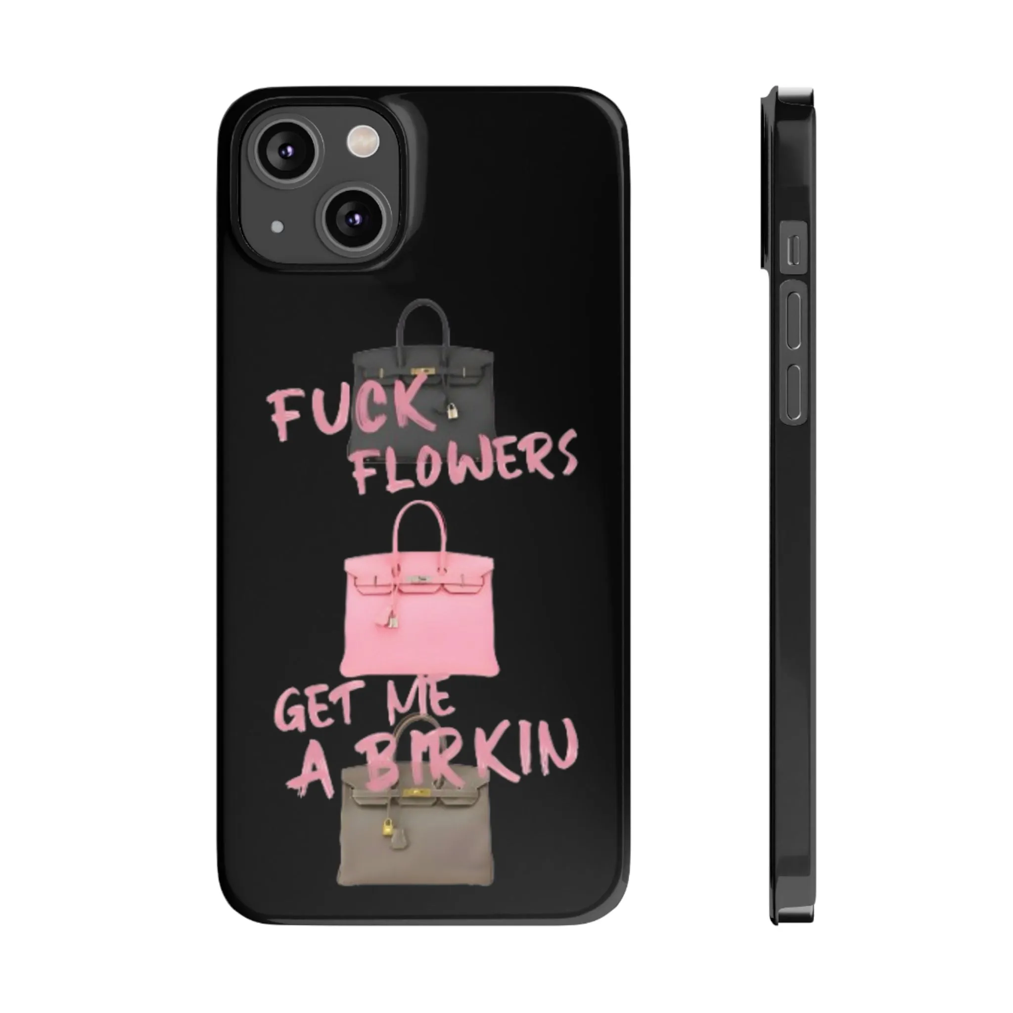 Forget Flowers - Designer Bag Love Phone Case in Black - Designer iPhone cases