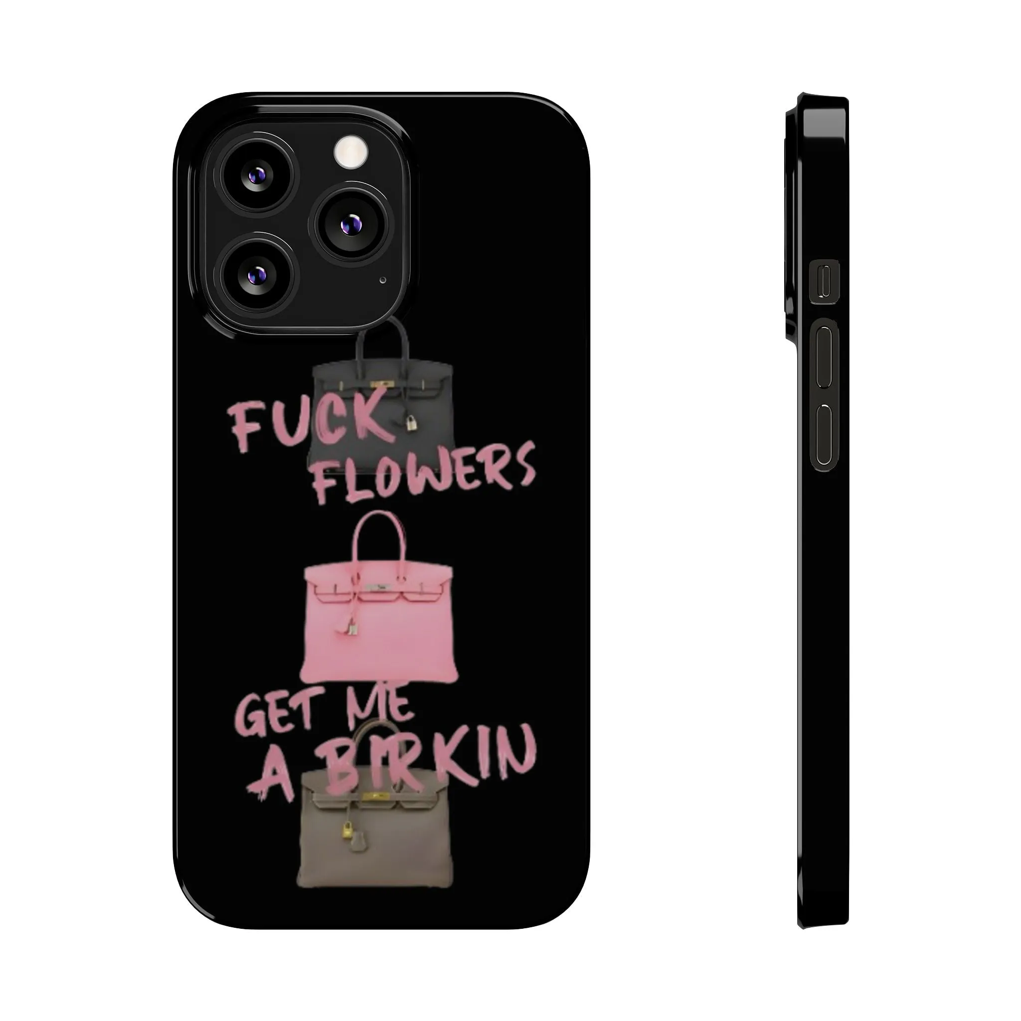 Forget Flowers - Designer Bag Love Phone Case in Black - Designer iPhone cases