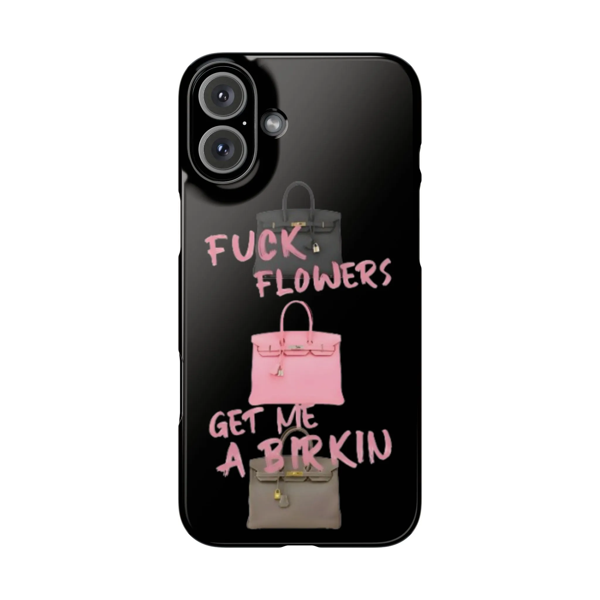 Forget Flowers - Designer Bag Love Phone Case in Black - Designer iPhone cases