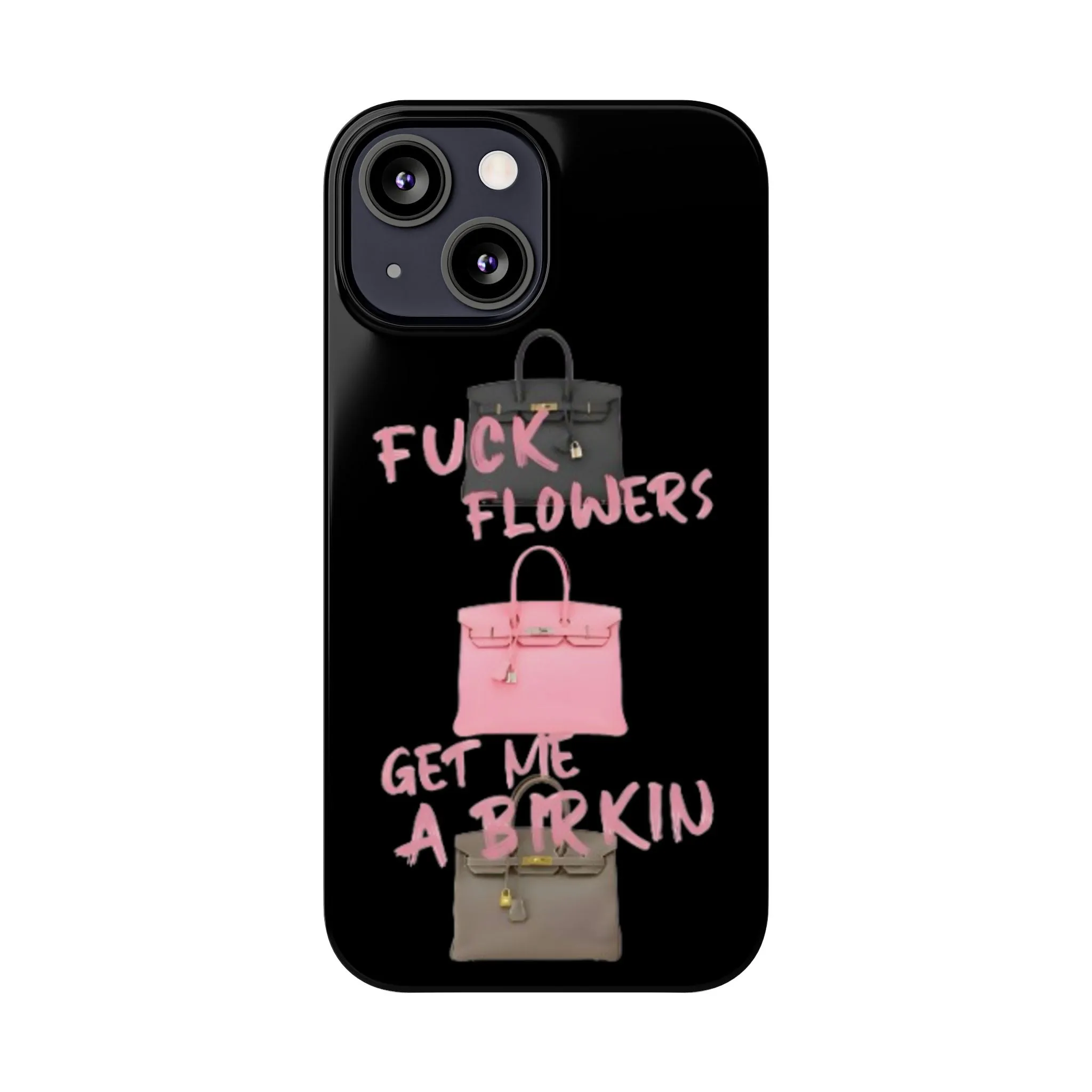 Forget Flowers - Designer Bag Love Phone Case in Black - Designer iPhone cases