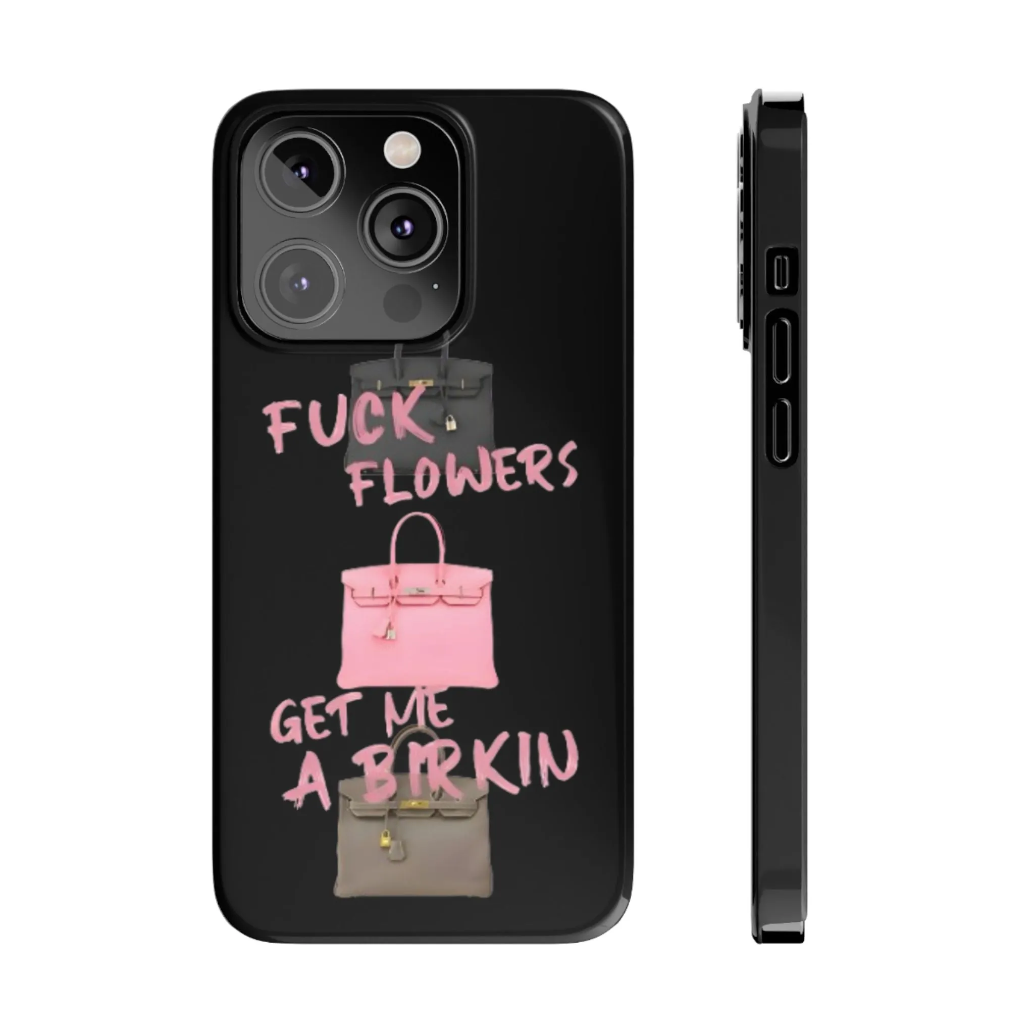 Forget Flowers - Designer Bag Love Phone Case in Black - Designer iPhone cases