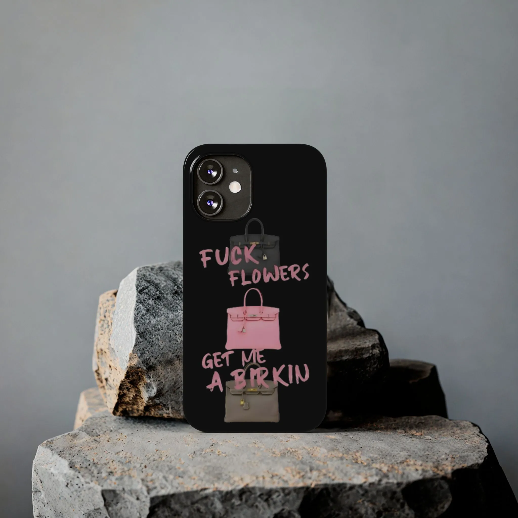 Forget Flowers - Designer Bag Love Phone Case in Black - Designer iPhone cases