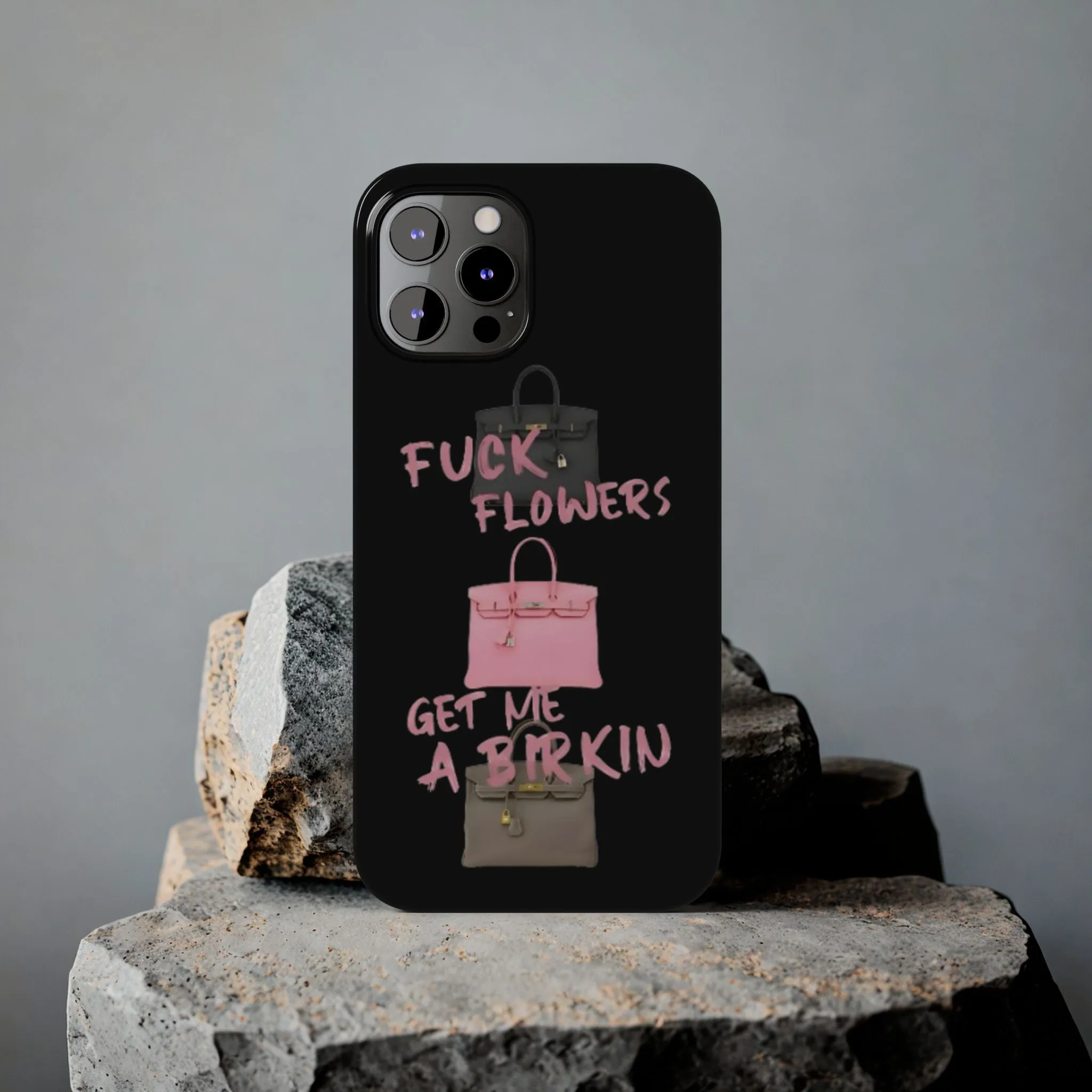 Forget Flowers - Designer Bag Love Phone Case in Black - Designer iPhone cases