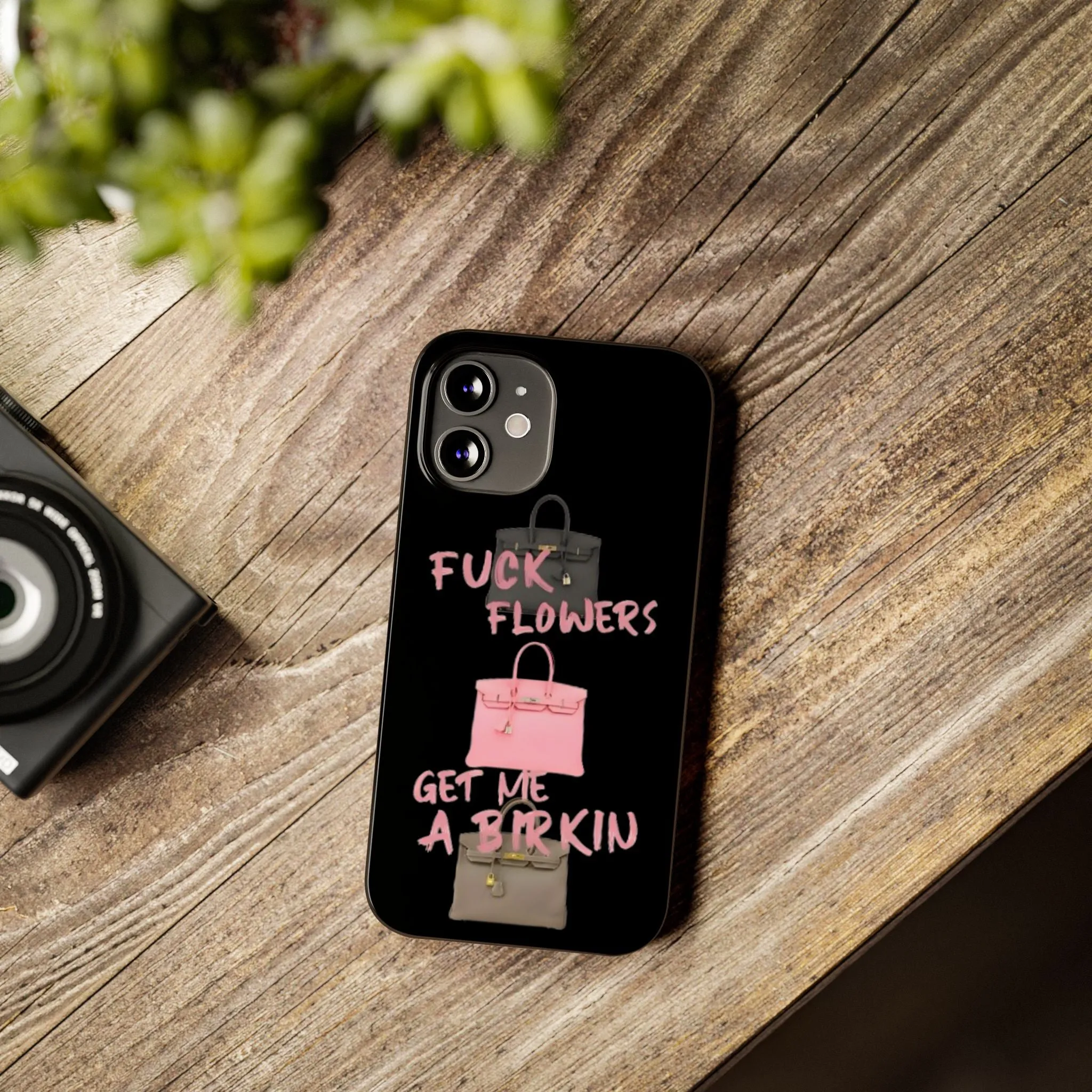 Forget Flowers - Designer Bag Love Phone Case in Black - Designer iPhone cases