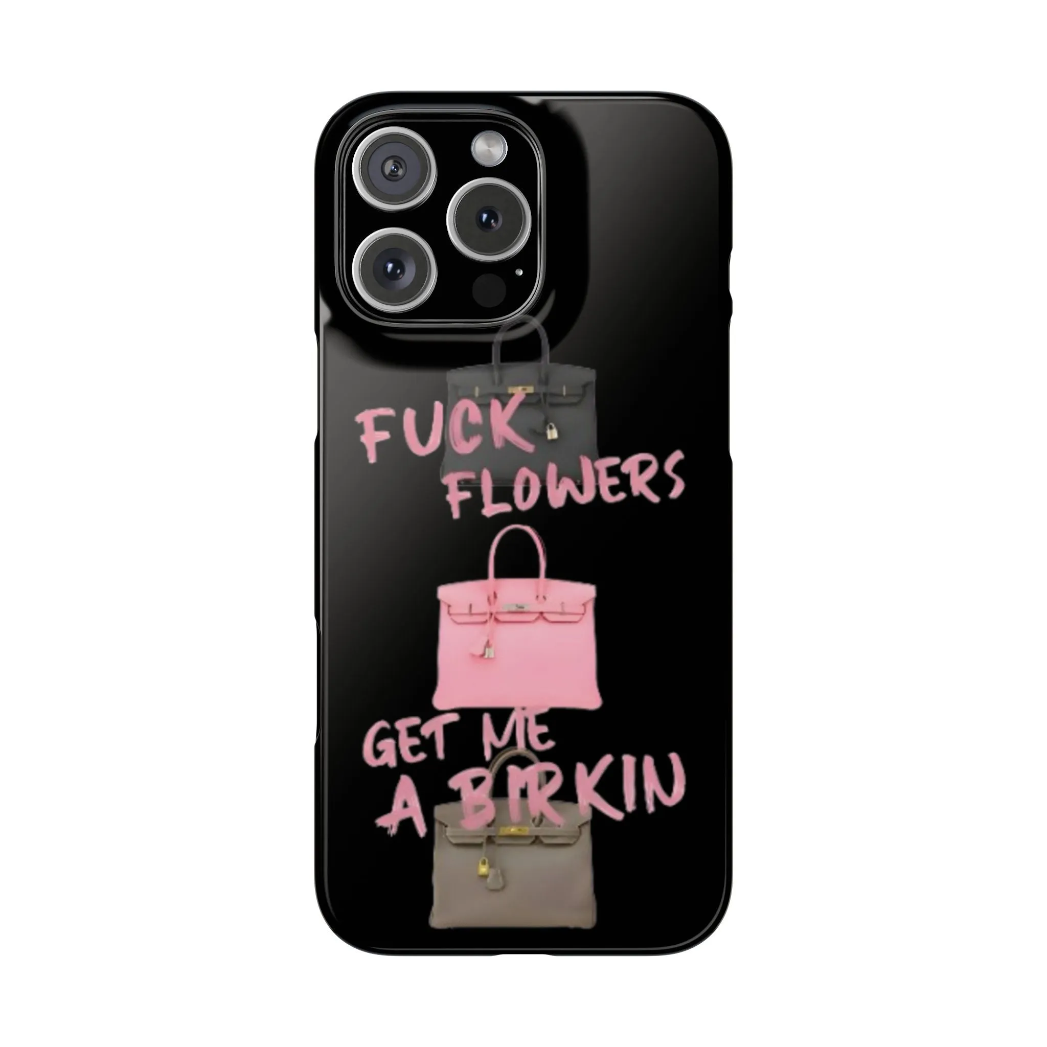 Forget Flowers - Designer Bag Love Phone Case in Black - Designer iPhone cases