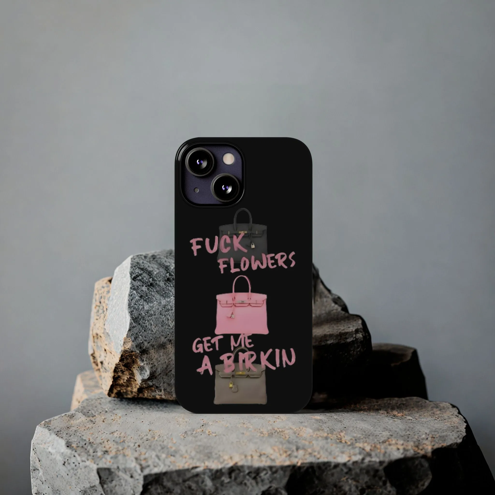 Forget Flowers - Designer Bag Love Phone Case in Black - Designer iPhone cases