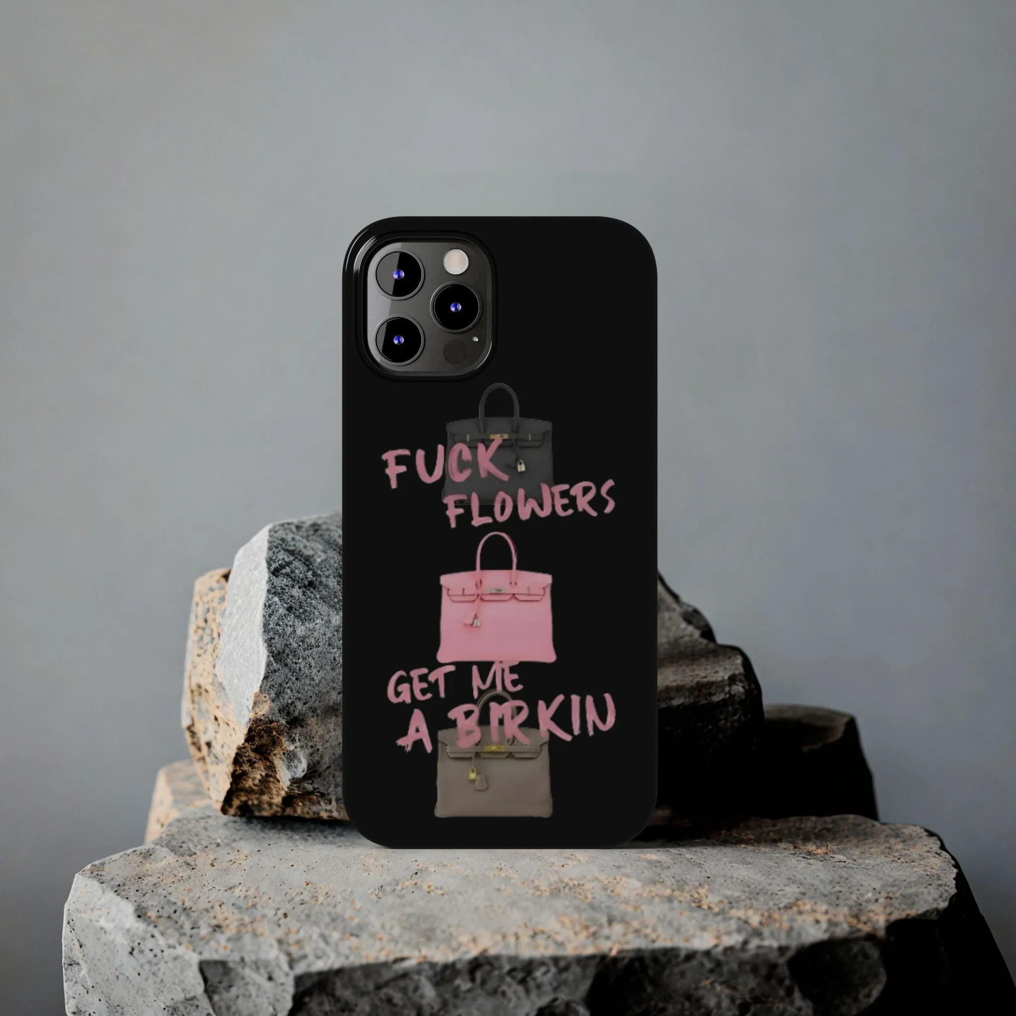 Forget Flowers - Designer Bag Love Phone Case in Black - Designer iPhone cases