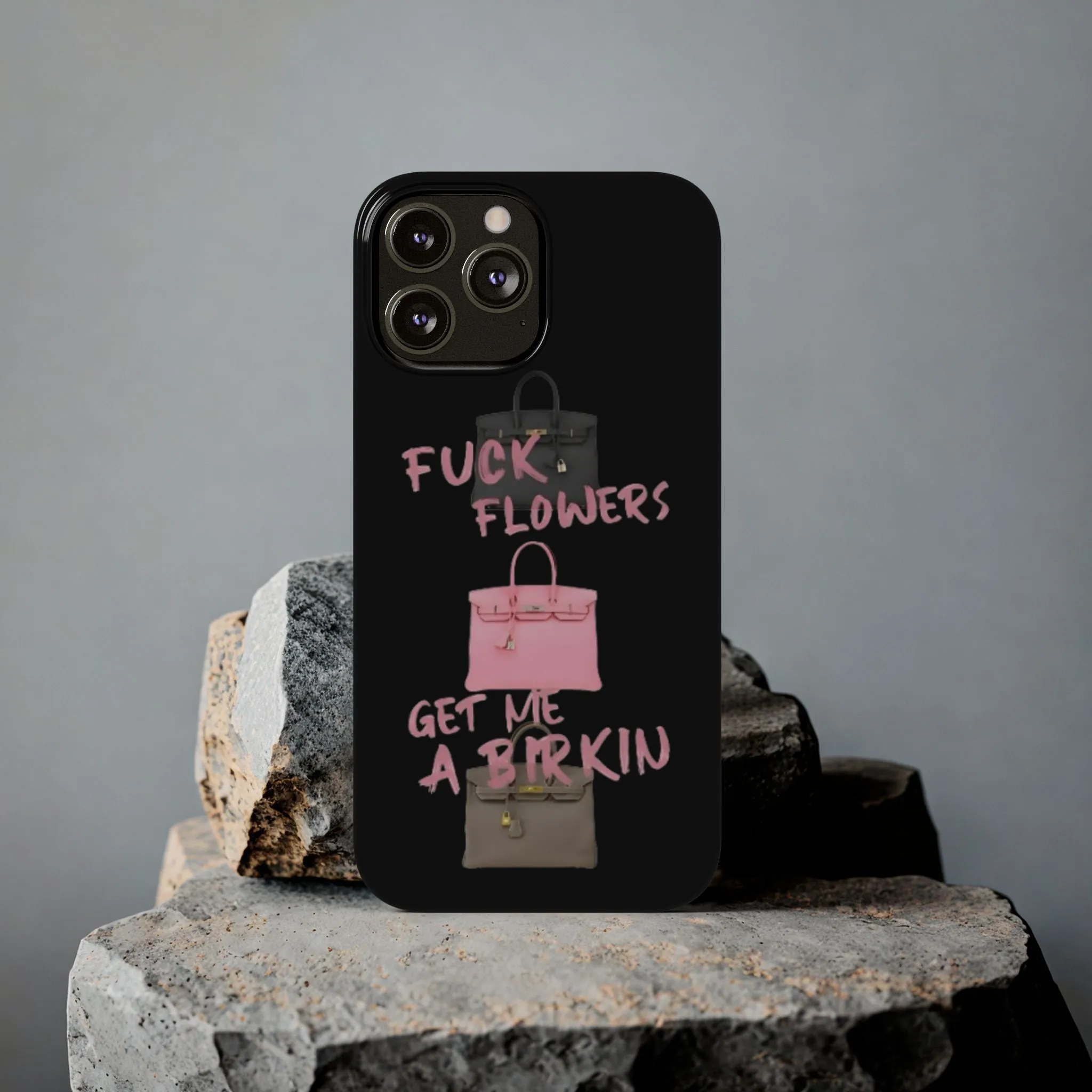 Forget Flowers - Designer Bag Love Phone Case in Black - Designer iPhone cases