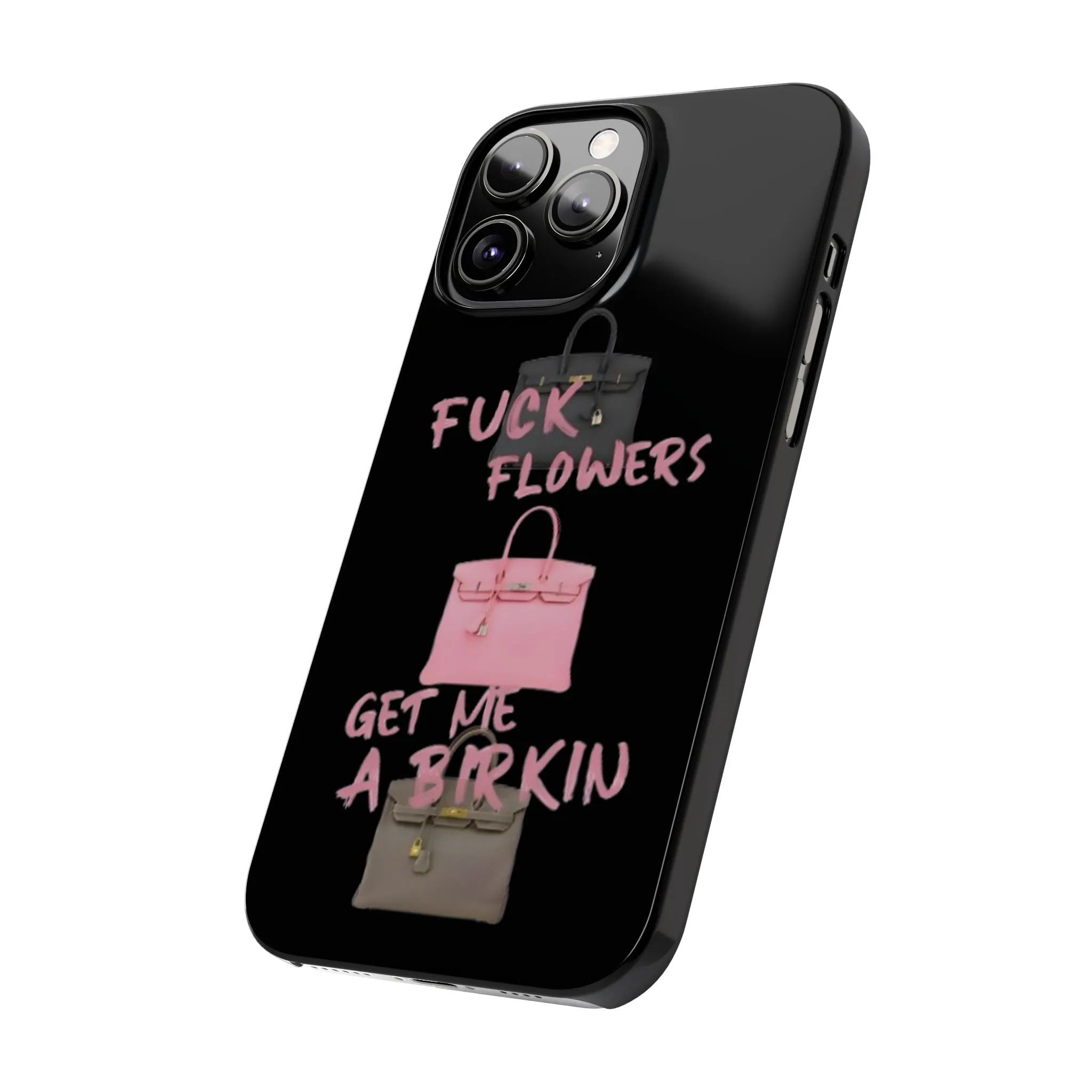Forget Flowers - Designer Bag Love Phone Case in Black - Designer iPhone cases