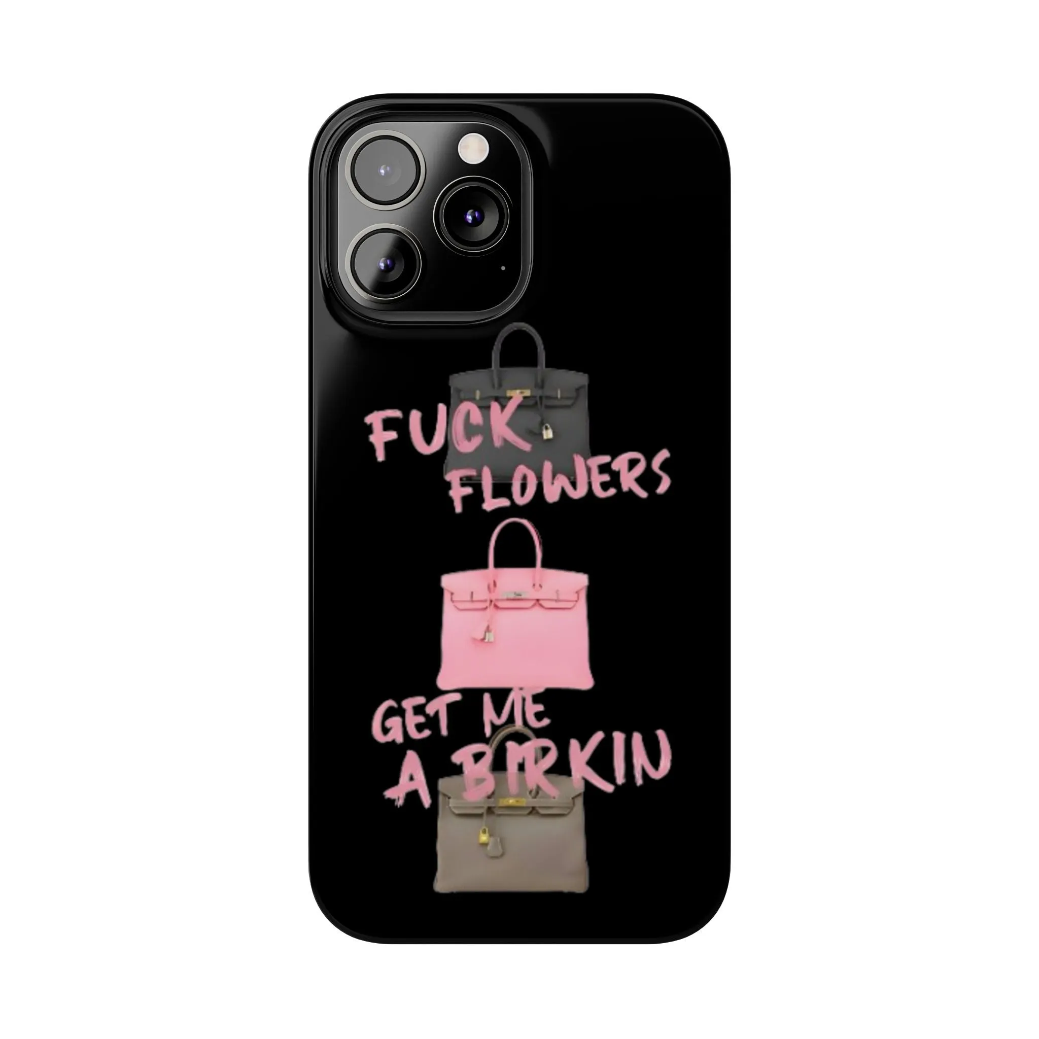 Forget Flowers - Designer Bag Love Phone Case in Black - Designer iPhone cases