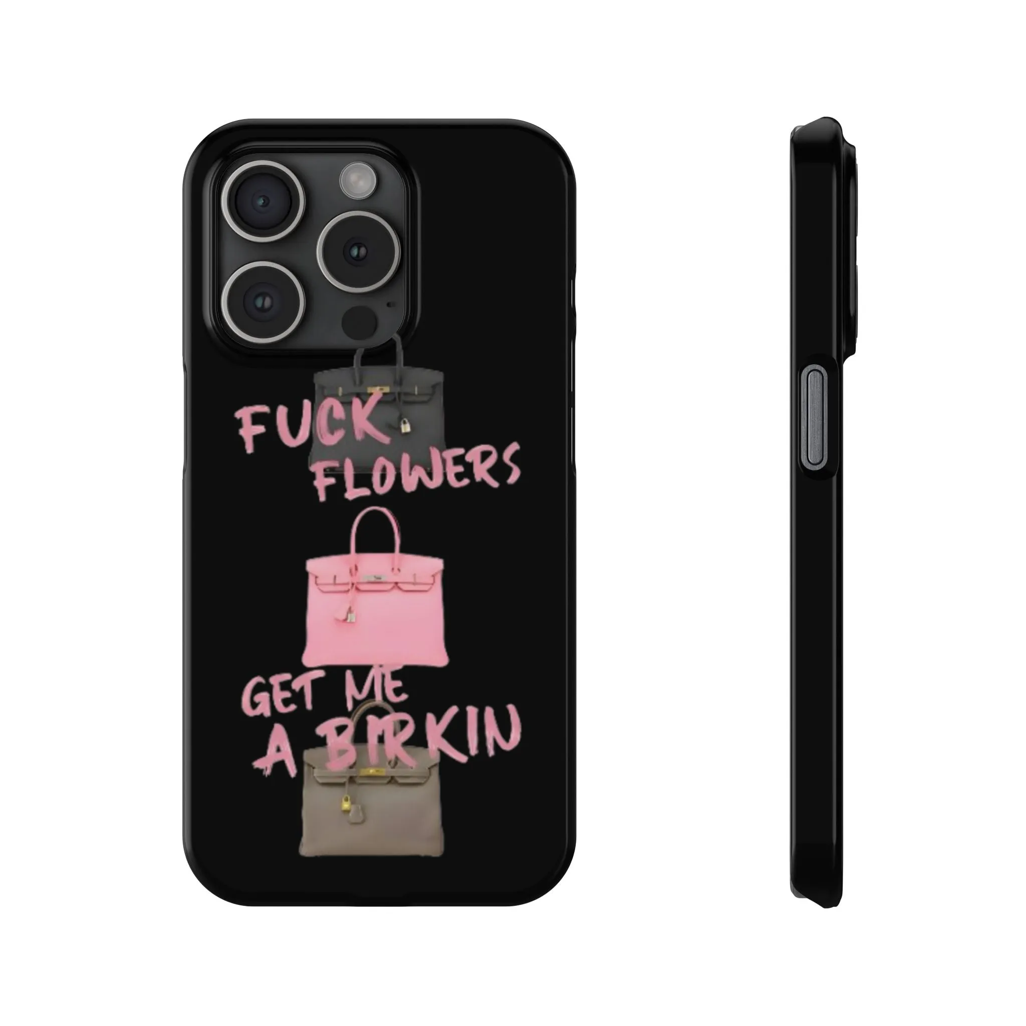 Forget Flowers - Designer Bag Love Phone Case in Black - Designer iPhone cases