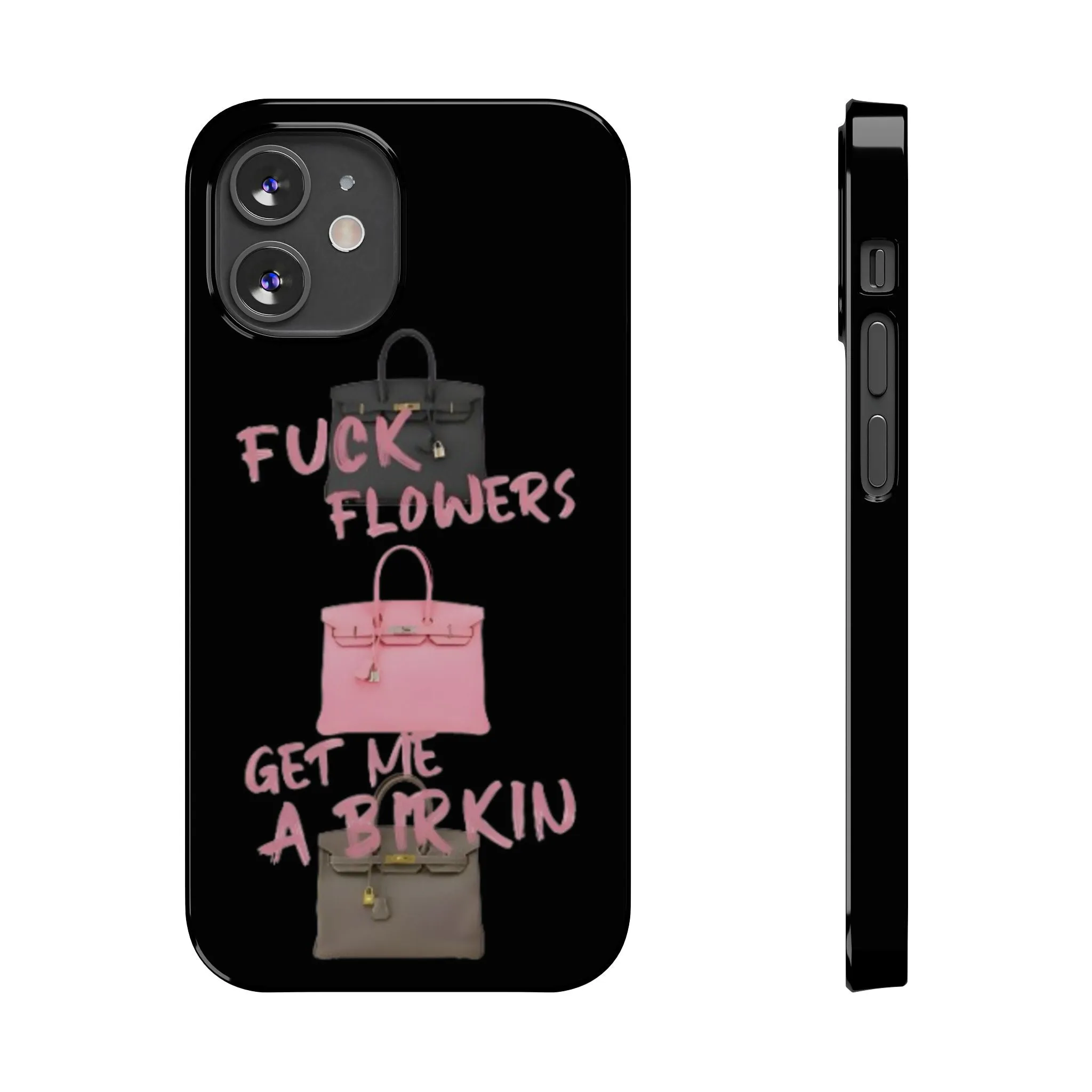 Forget Flowers - Designer Bag Love Phone Case in Black - Designer iPhone cases