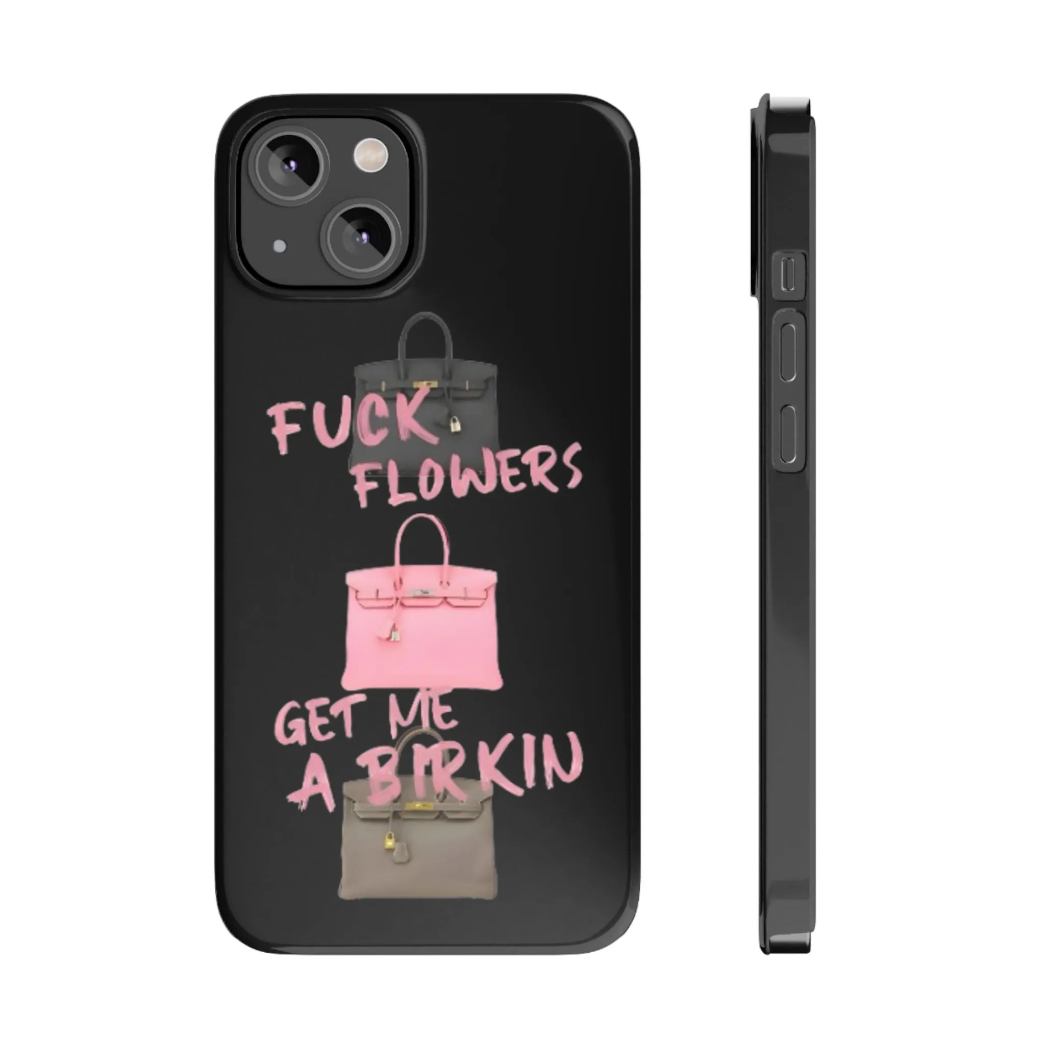 Forget Flowers - Designer Bag Love Phone Case in Black - Designer iPhone cases
