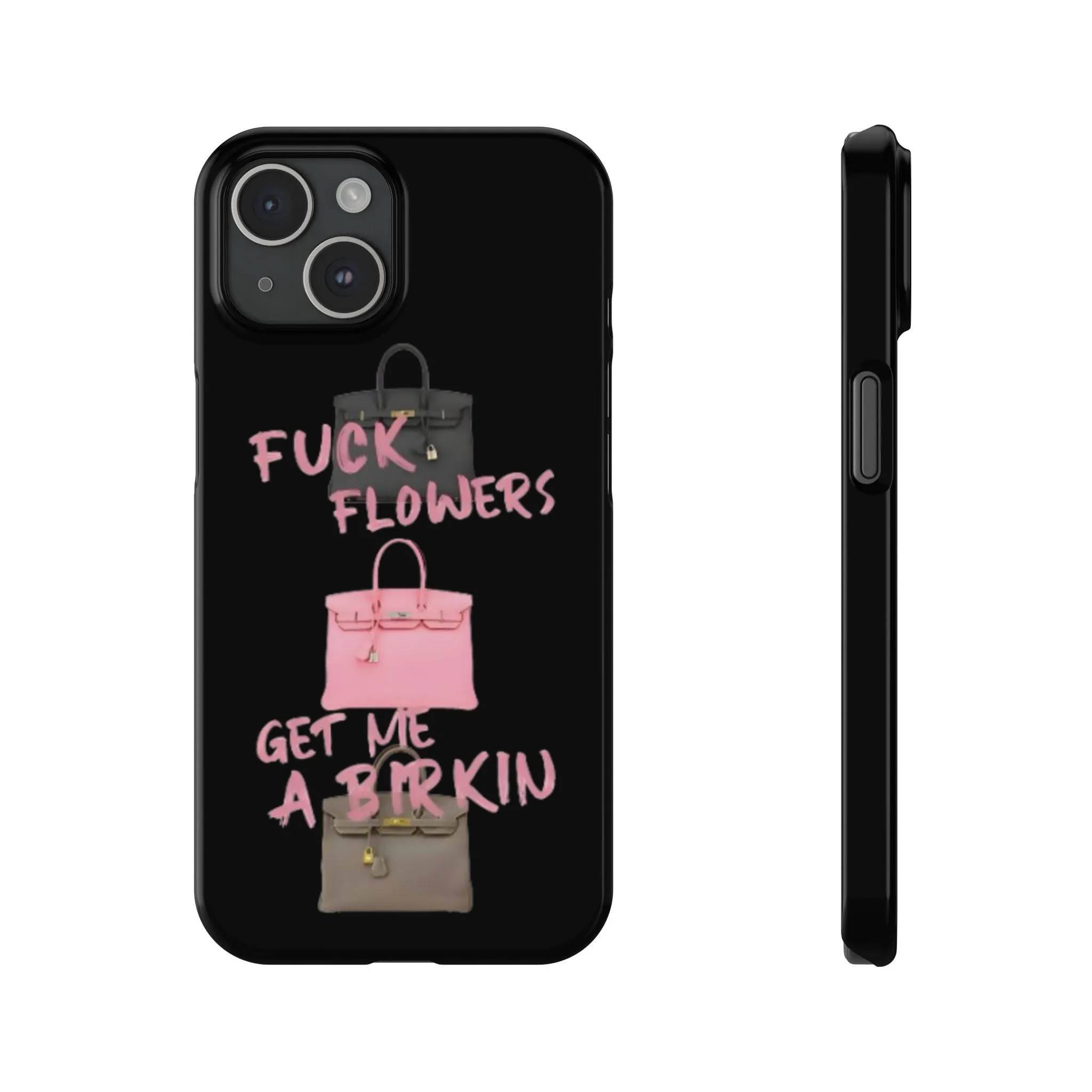 Forget Flowers - Designer Bag Love Phone Case in Black - Designer iPhone cases