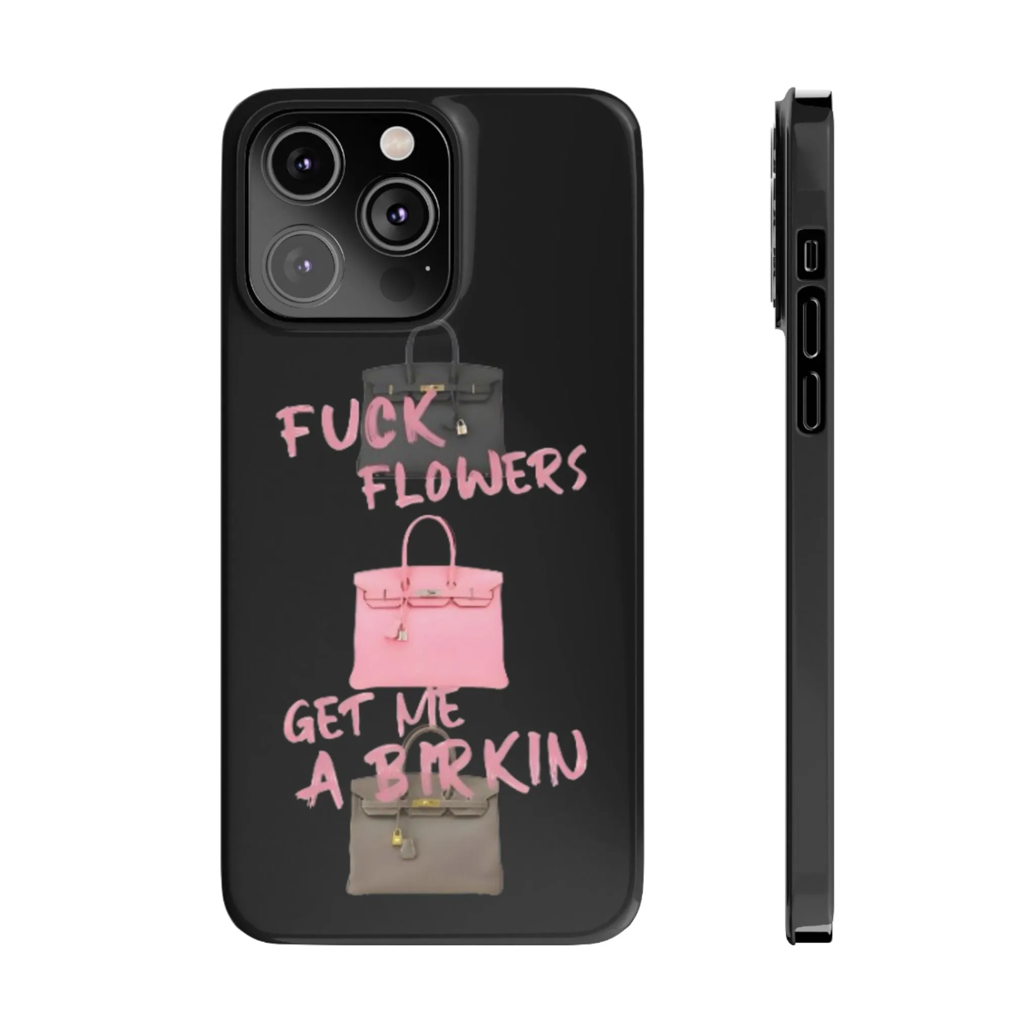 Forget Flowers - Designer Bag Love Phone Case in Black - Designer iPhone cases
