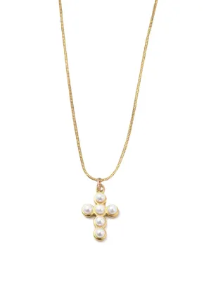 Forgiven Pearl Cross Necklace