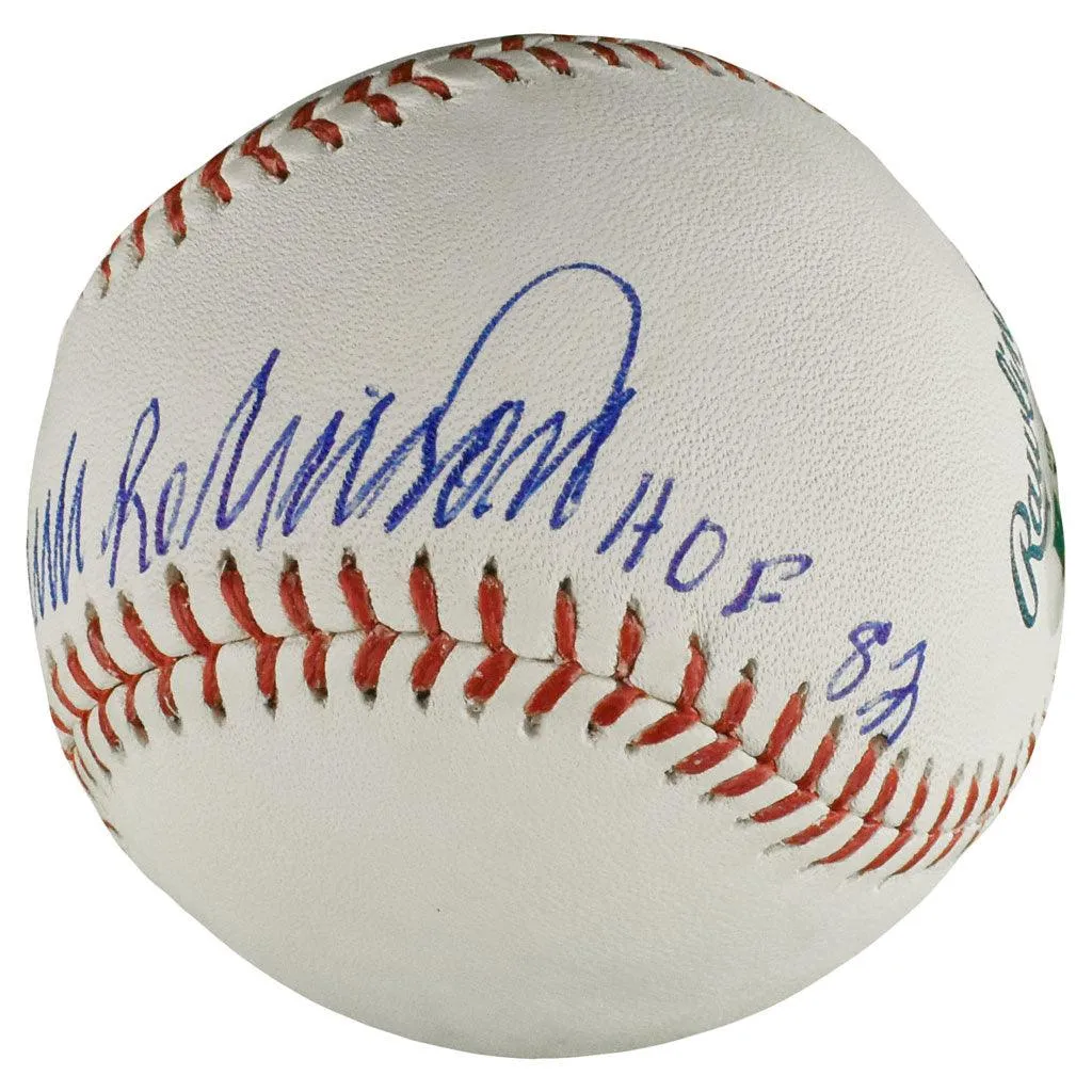 Frank Robinson Signed And Inscribed HOF 82 MLB Baseball (BAS)