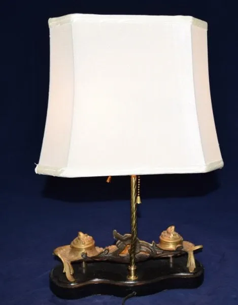 French Rococo Inkwell Lamp 19th century ( 1800s )