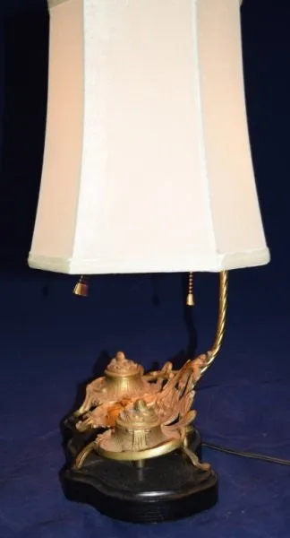 French Rococo Inkwell Lamp 19th century ( 1800s )