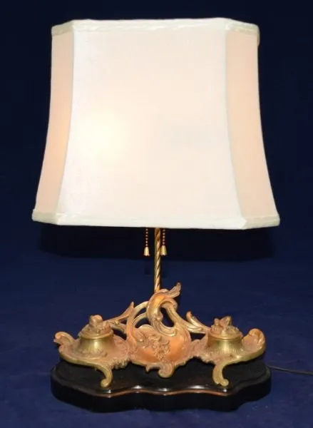 French Rococo Inkwell Lamp 19th century ( 1800s )