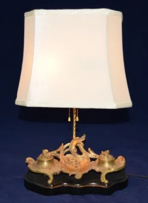 French Rococo Inkwell Lamp 19th century ( 1800s )