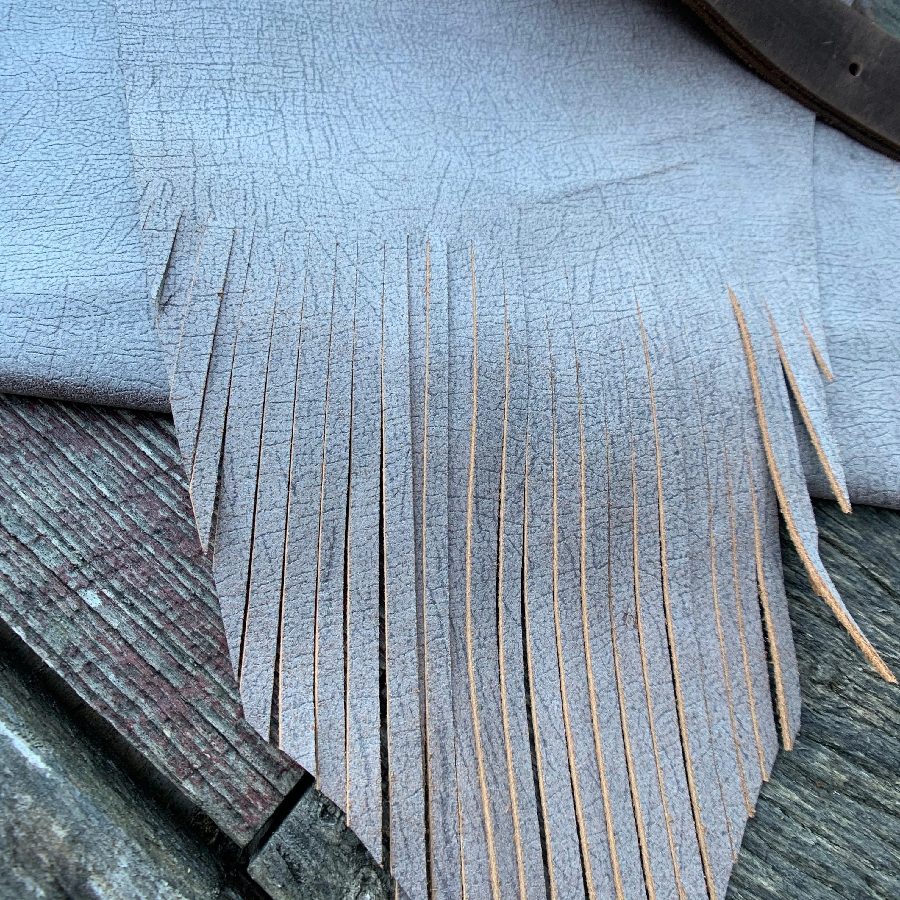 “Ghost” Cross Body Fringe Leather Bag