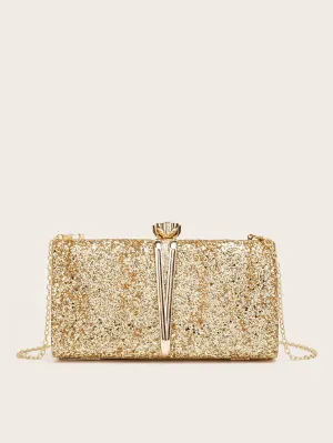Glitter Chain Clutch Bag