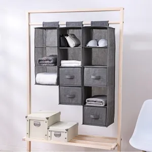 Gray Hanging Closet Organizer