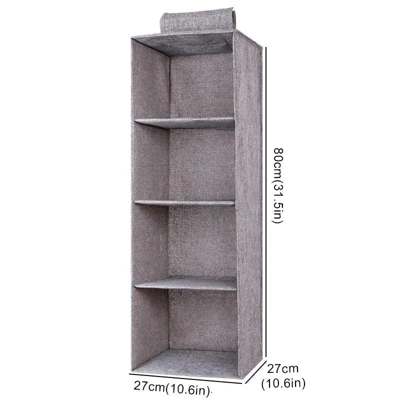 Gray Hanging Closet Organizer
