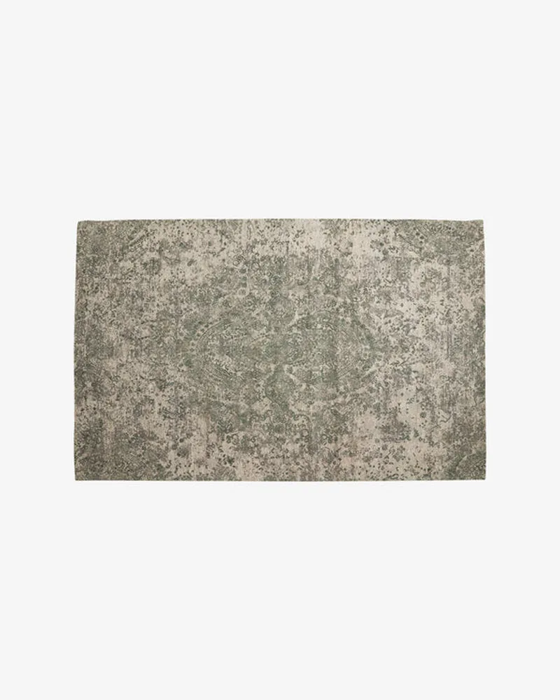 Green Jacquard Woven Carpet