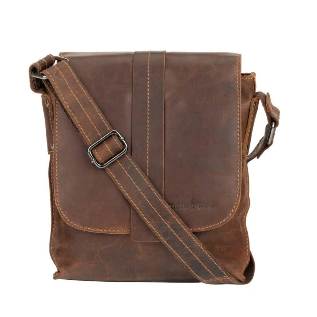 Greenwood Leather Mini Messenger Bag Henrik -  Dark Brown