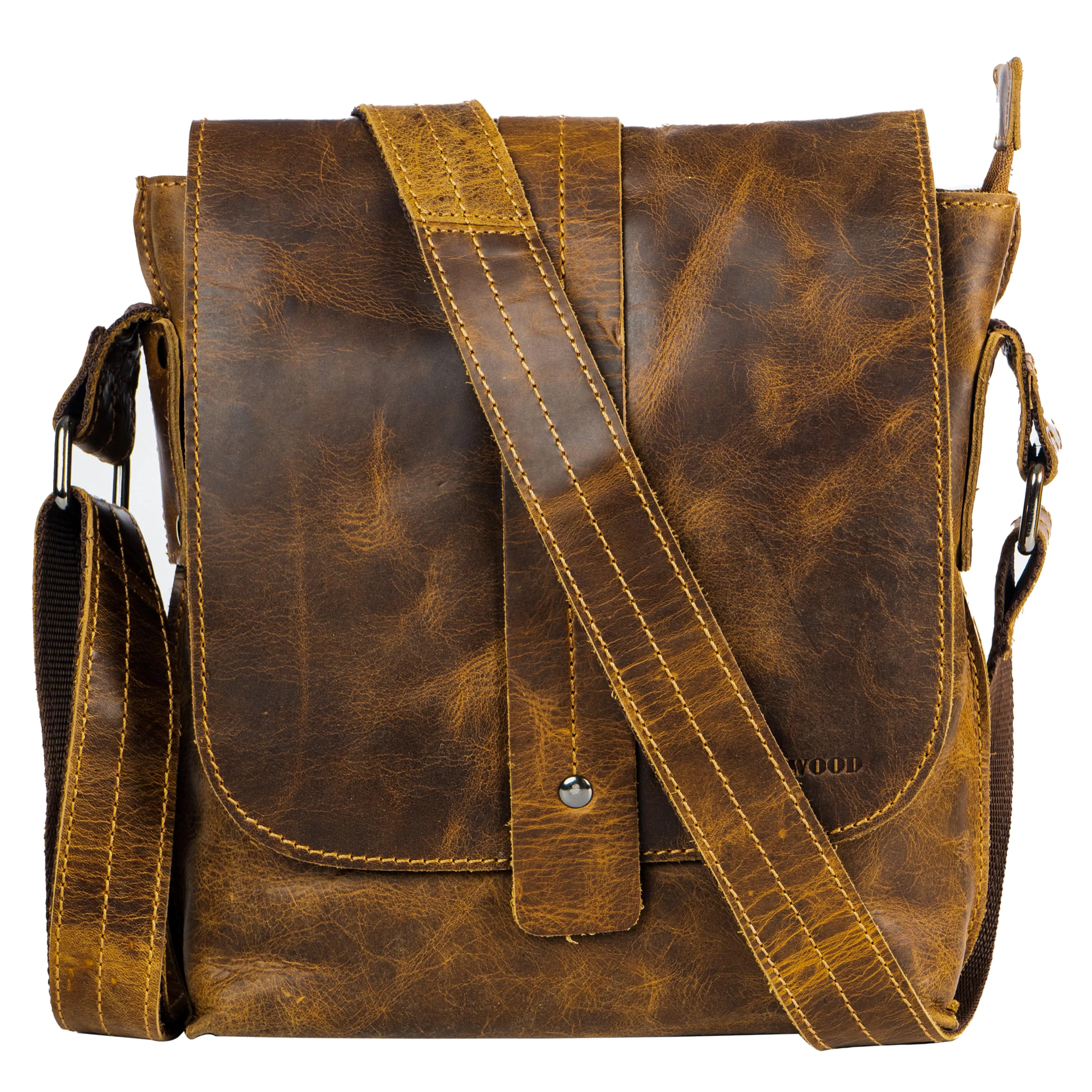 Greenwood Leather Mini Messenger Bag Henrik -  Dark Brown